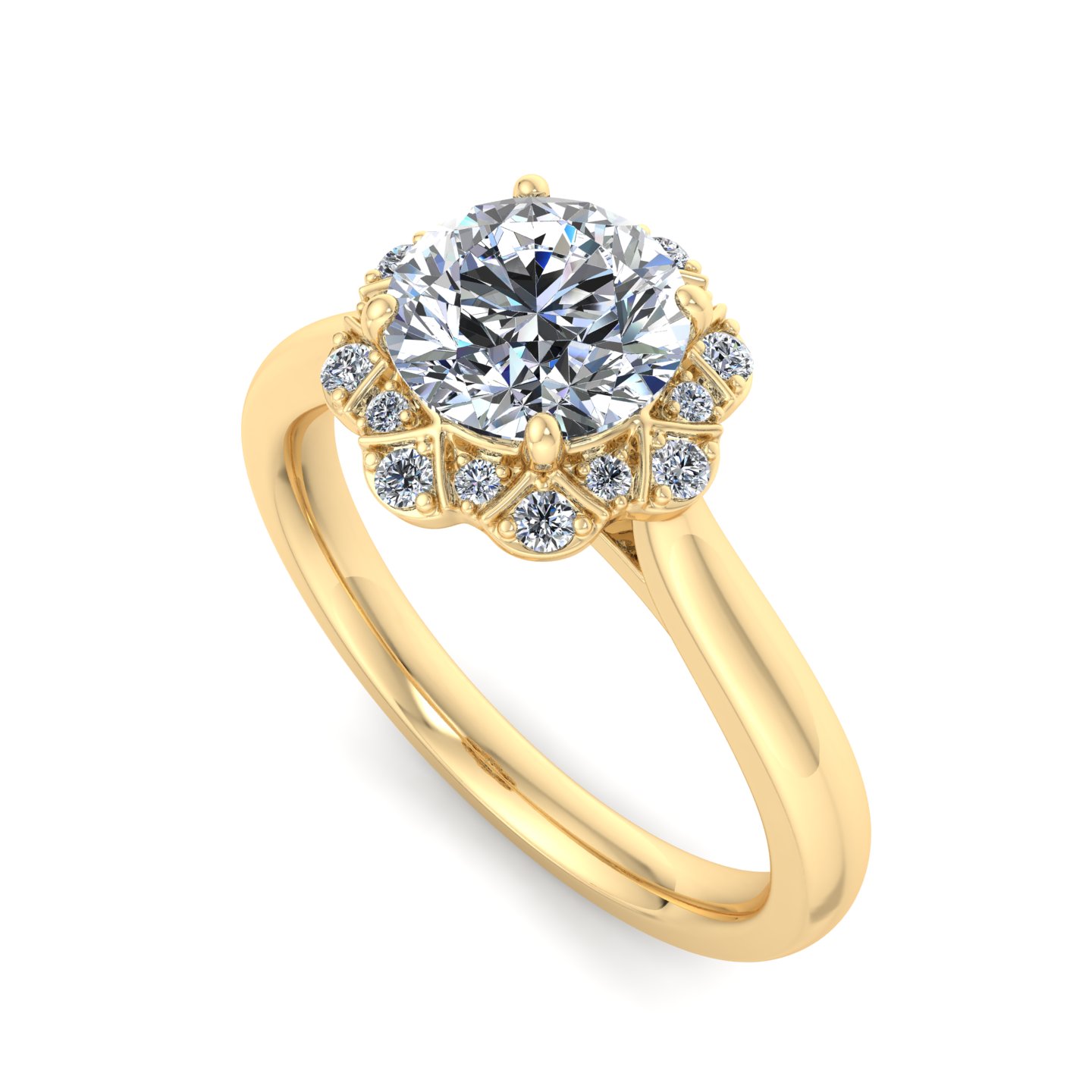 Harley Halo Engagement Ring